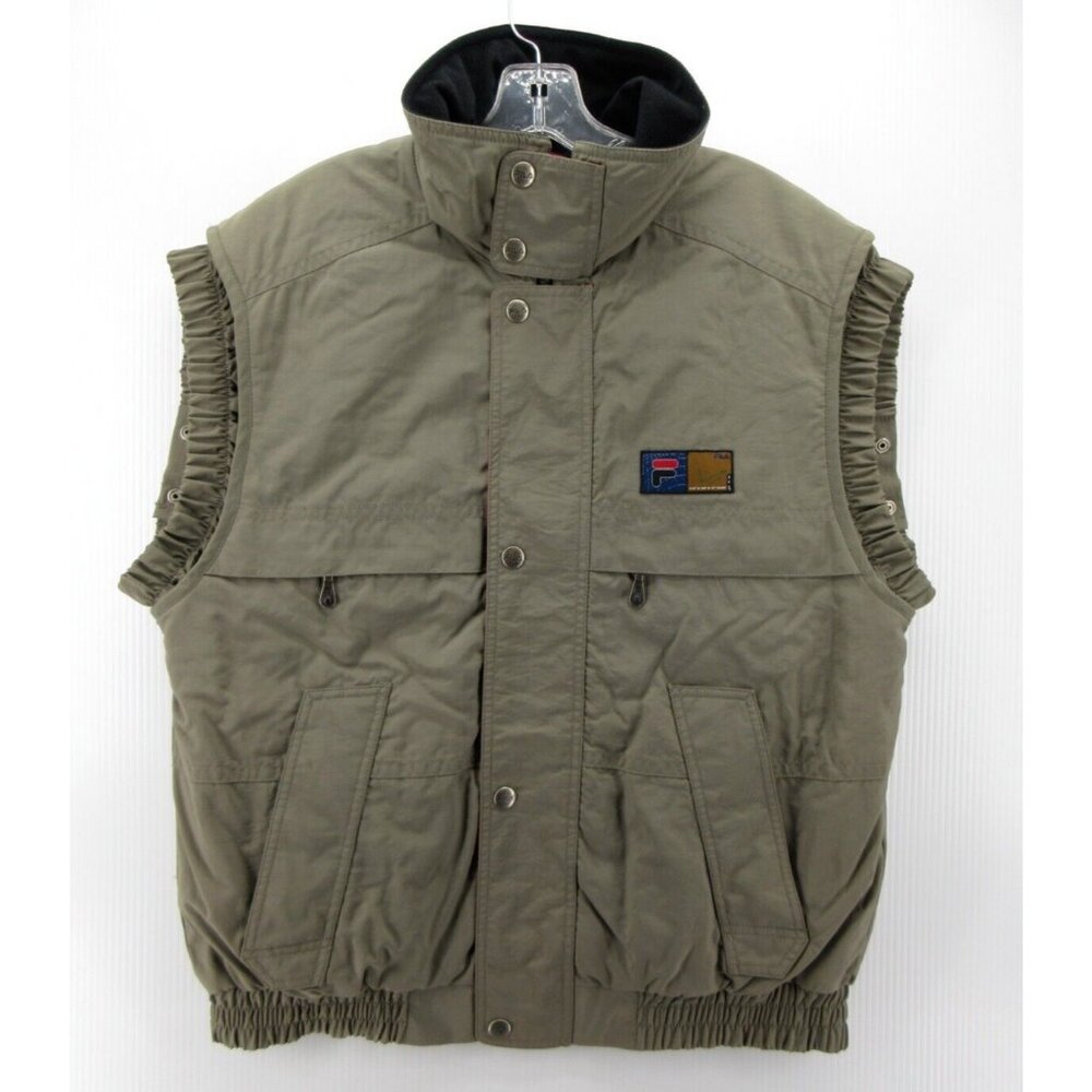 VINTAGE Fila Vest Medium Alpine Ski Jacket Hiking 90s Fleece Lined *